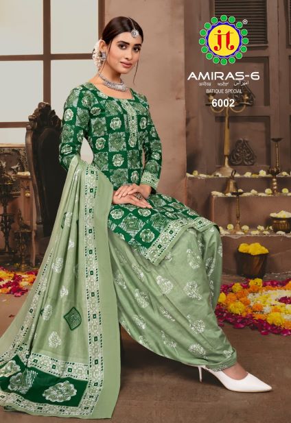 JT Amiras Vol-6 Cotton Designer Patiyala Dress Material